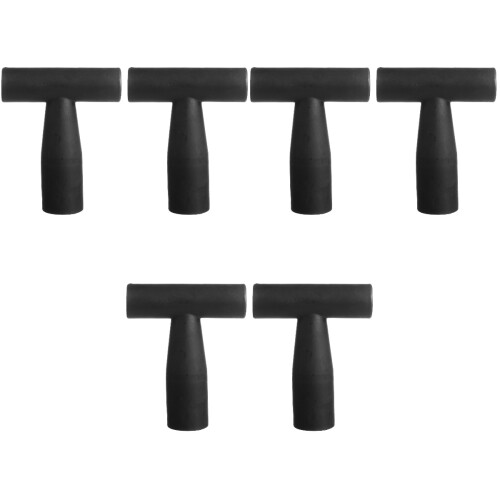 6Stk Kunststoffgriff Für Und Rechen, Ergonomisch, Schwarz 2