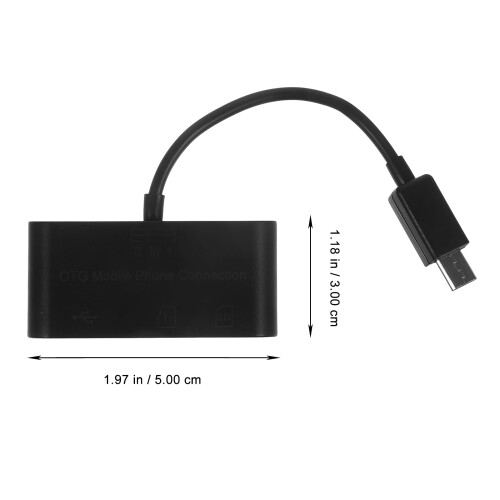 Conexão OTG de 3 polegadas para celular, leitor de cartão OTG para celular e conector OTG para smartphone. 2