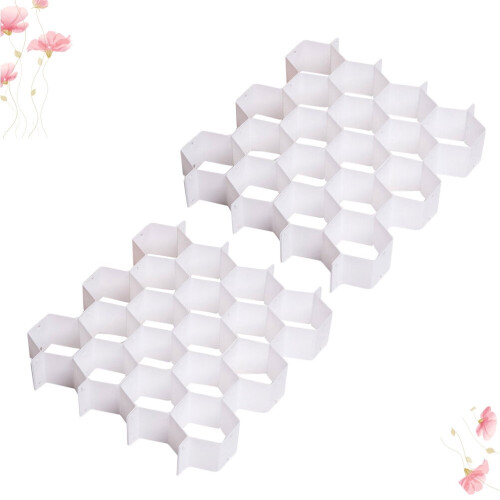 Organizer per cassetti regolabile in plastica bianca 1