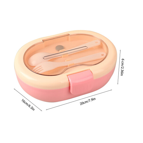Pink Microwaveable Bento Box with 5 Compartments, 800ml 2