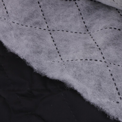 Menolana Doppelseitiger Steppstoff Meterware Polyester/Baumwollgewebe zum Nähen Schwarz 2