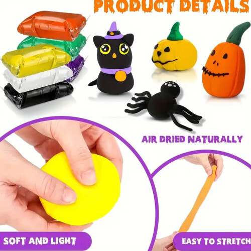 DIY Light Clay Kit 12 Colors with 3 Tools 2