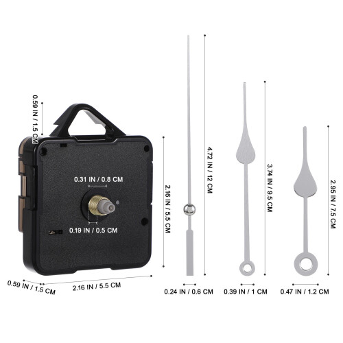 Silent Quartz Clock Movement Kit, Plastic, Battery Operated 1