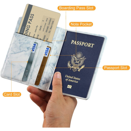 Πορτοφόλι ταξιδιού EpicGadget με θήκη διαβατηρίου – RFID Blocking, μινιμαλιστικό δέρμα PU, 2