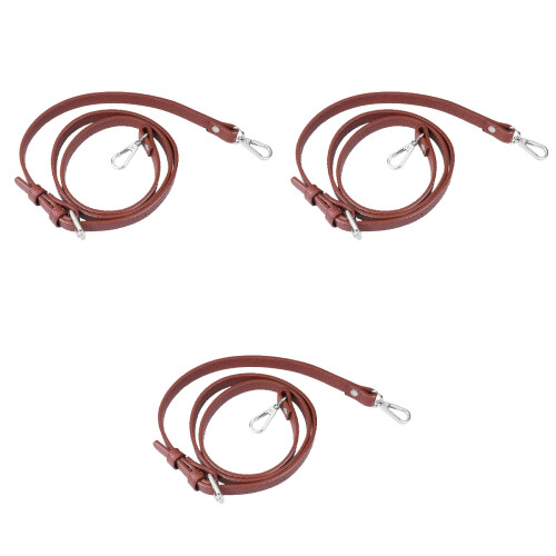 3Stk Robuster PU Schulterband Für Umhängetasche Silber 2