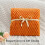 Fleece Blanket Twin Size 60x80 in Orange Jacquard 4