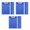 18Pièces Clipboard A5 Résistant Règle 7