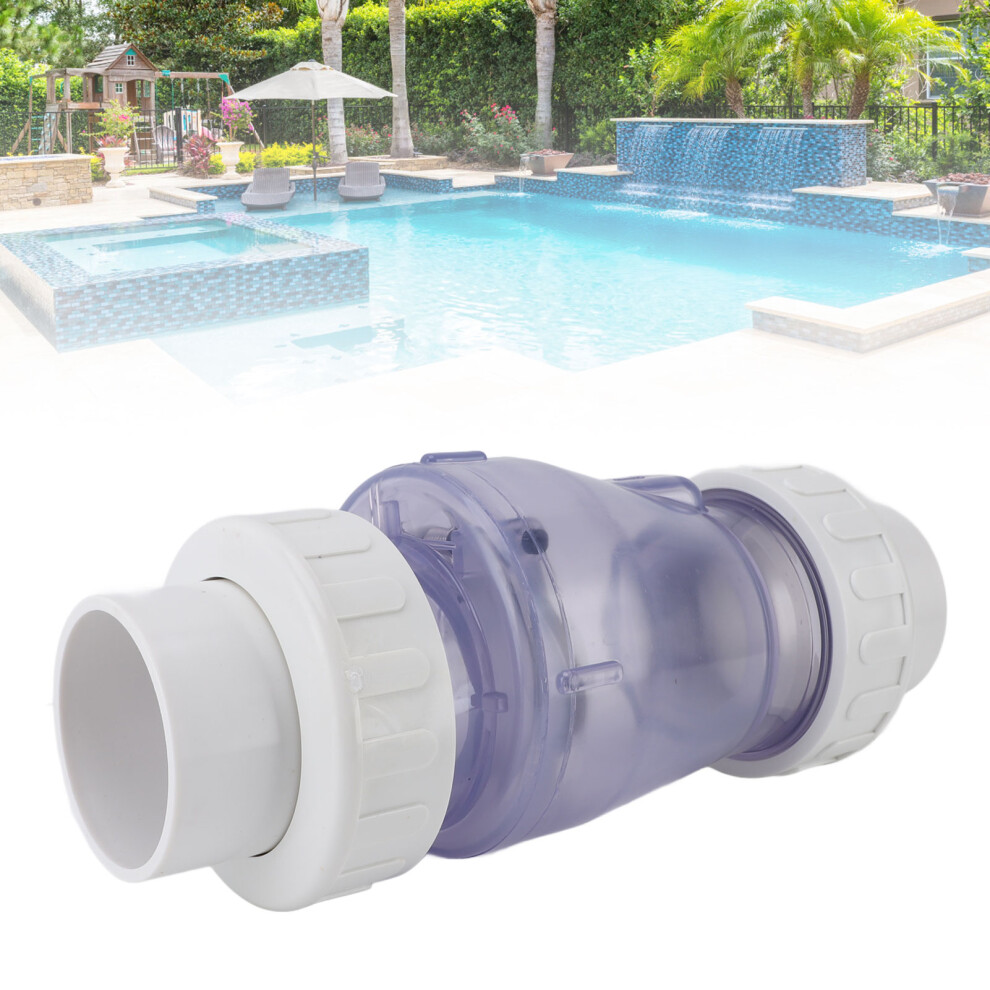 Clear 2 Inch Pvc Check Valve For Pool Water Pumps, 28Cm Length 6911384845696