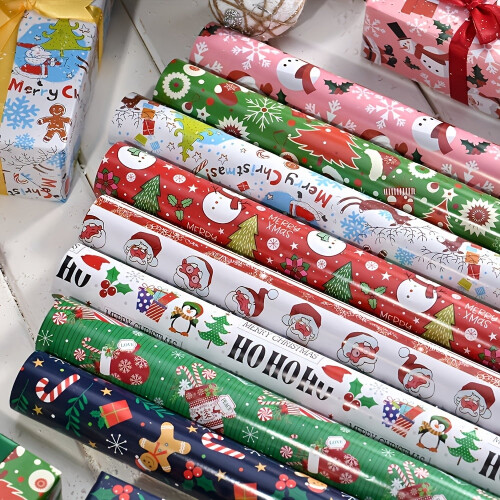 12 st presentpapper söt jultomtehatt snögubbe presentpapper 1