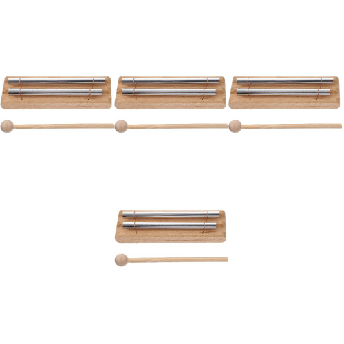 4Pcs Multi Meditation Chimes Wooden Base Music Percussion Instruments 2