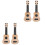 4St Plastic Ukulele Beige Kind Instrument Decoratieve Speelgoed 3