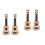 4St Plastic Ukulele Beige Kind Instrument Decoratieve Speelgoed 4