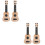 4St Plastic Ukulele Beige Kind Instrument Decoratieve Speelgoed 6