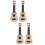 4St Plastic Ukulele Beige Kind Instrument Decoratieve Speelgoed 7