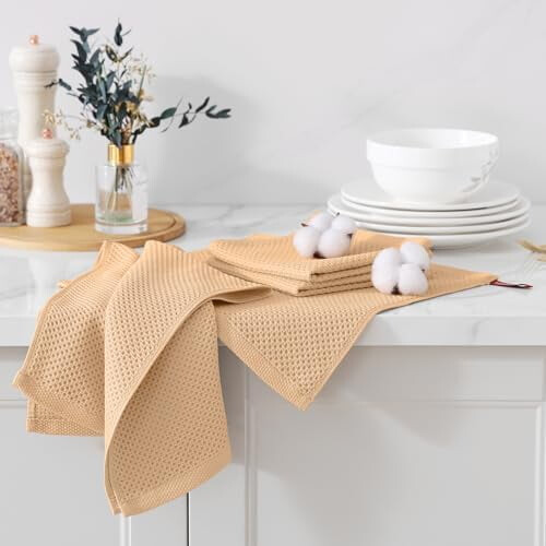 100% Cotton Waffle Dish Cloths 12x12 in 12-Pack 2