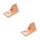 2Pièces Étagère Livre Triangle Bois Kaki Portable Polyvalent 5