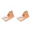 2Pièces Étagère Livre Triangle Bois Kaki Portable Polyvalent 6