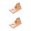 2Pièces Étagère Livre Triangle Bois Kaki Portable Polyvalent 7