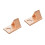 2Pièces Étagère Livre Triangle Bois Kaki Portable Polyvalent 9