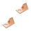 2Pièces Étagère Livre Triangle Bois Kaki Portable Polyvalent 10