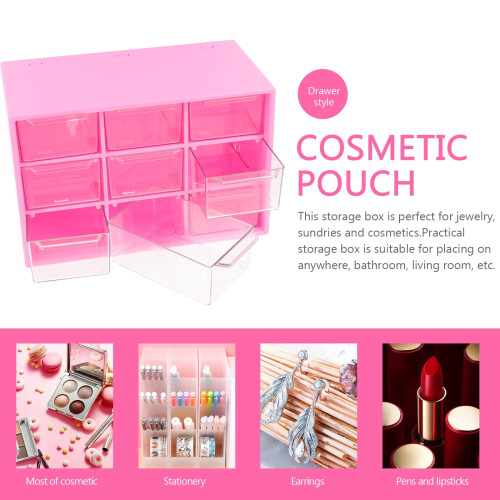 Sticker Organizer Drawer with 9 Clear Drawers for Office 2