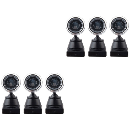 6Pièces Lampes Modèles Signal Noir Accessoires Maquette 2