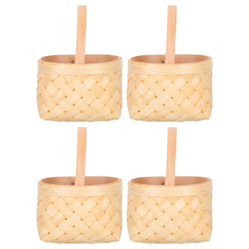 16Pièces Mini Paniers En Bois Marron Pour Organisation Maison 1