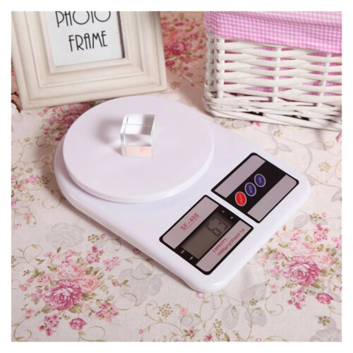 Digital Kitchen Scale 10kg x 1g White ABS LCD 2
