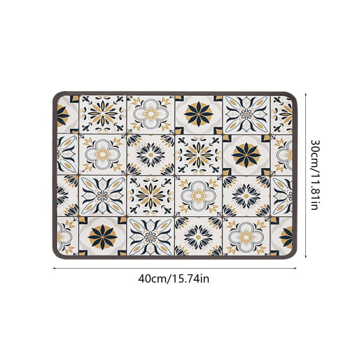 HauiWeiLyai Tableware Drying Mat Polyester Fiber Material Kitchen Countertop And Table Mat Insulation Pad Tableware Pad 2
