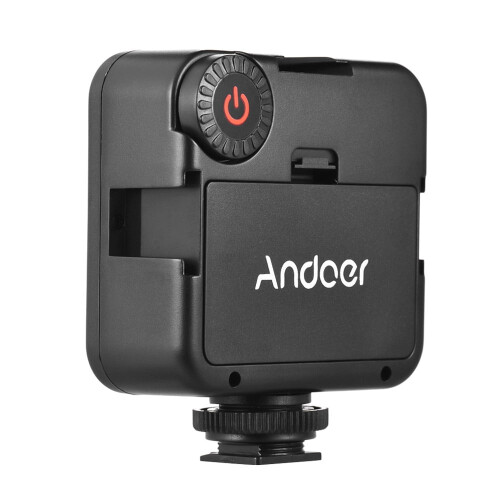 Lights Andoer W49 Mini Interlock Camera LED Panel Light Dimmable Camcorder Video Lighting With Shoe Mount Adapter For A7 DSLR 2