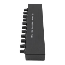 Amplificatore portatile a 10 canali con equalizzatore per cuffie in metallo, 23x5,4x3cm, nero