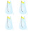 4Pièces À Cordon Enfant Bleu Ciel Polyester 6