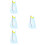 4Pièces À Cordon Enfant Bleu Ciel Polyester 8
