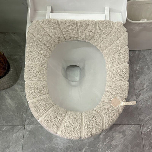 Soft Washable Toilet Seat Cover – Stretchable Fit, 1 Pack 2