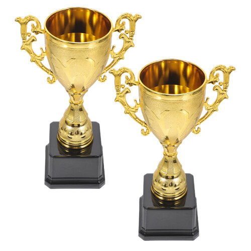 6Pièces Trophées Dorés Plastiques Prix Étudiants Décorations De 1