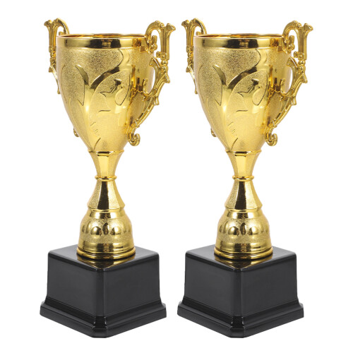 6Pièces Trophées Dorés Plastiques Prix Étudiants Décorations De 2