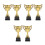 6Pièces Trophées Dorés Plastiques Prix Étudiants Décorations De 5