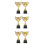 6Pièces Trophées Dorés Plastiques Prix Étudiants Décorations De 9