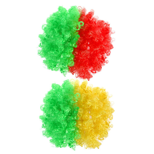 8Pièces Perruques Afro Pet Colorées Pour Déguisement 1