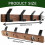 4-Piece Walnut Wood Wall Coat Hooks – Heavy-Duty 2
