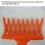 4er-Pack Olivenrechenköpfe – 9-Zahn-Kunststoffrechen, 13,5 cm 2
