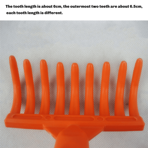 4er-Pack Olivenrechenköpfe – 9-Zahn-Kunststoffrechen, 13,5 cm 1