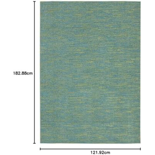 Contemporary Blue Green Area Rug 4' x 6' 1