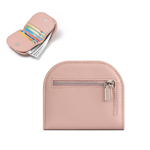 Under 5 Wallet for Men Slim Black+Friday RFID Blocking Leather 2 ID Window Pink 2