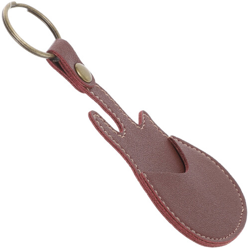 1Pack Pu Leather Guitar Pick Case Compact Storage Pouch Organizer for Musicians 2