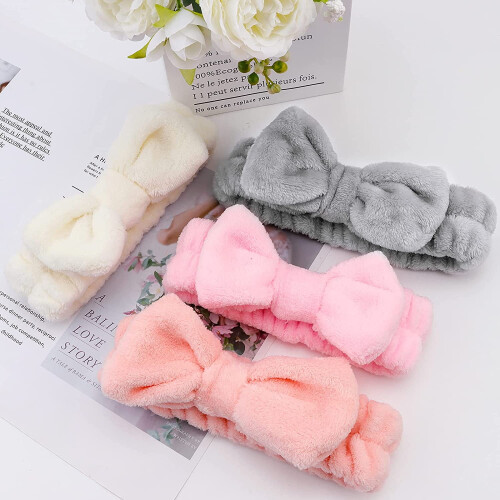Spa Headband4Pack εξαιρετικά μαλακή κορδέλα μακιγιάζ μικροϊνών για γυναίκες κορίτσια 1