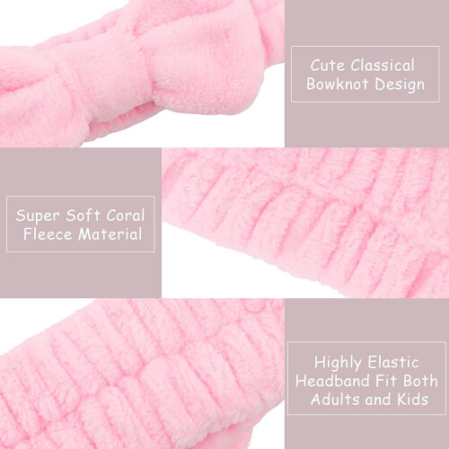 Spa Headband4Pack εξαιρετικά μαλακή κορδέλα μακιγιάζ μικροϊνών για γυναίκες κορίτσια 2