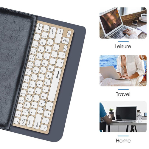 Teclado e Mouse Sem Fio - Conjunto de Teclado e Mouse Sem Fio Compacto e Ergonômico USB 2.4G para PC, Computador, Laptop, Windows, Mac e MacBook, 2