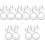 30Pièces Supports Table Métal Argenté Mini Pour Notes Et Cartes 5