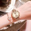 DESIGNICE Γυναικεία Ρολόγια Quartz με Αλυσίδα Καρπού, Τετράγωνο Ρολόι, Εύκολη Ανάγνωση, 5